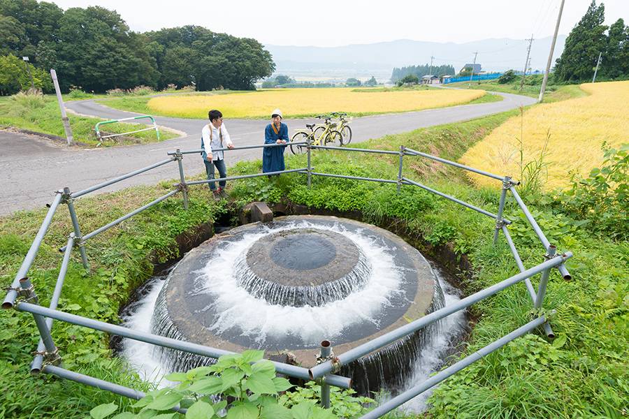 木島平村 円筒分水