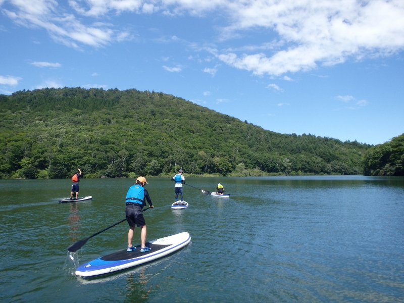 Biwa Pond SUP half-day tour in Shiga Kogen